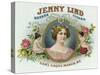 Jenny Lind Brand Cigar Box Label-Lantern Press-Stretched Canvas