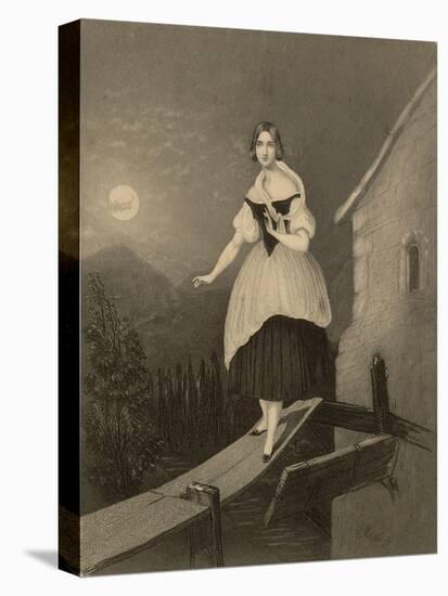 Jenny Lind Soprano Singer, Seen Here in the Role of Amina in Bellini's Opera 'La Sonnambula'-null-Stretched Canvas