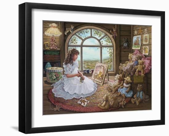 Jenny Paints Her Bears-Janet Kruskamp-Framed Art Print