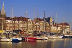 Boats and Harbour, Ostend, Belgium-Jenny Pate-Photographic Print