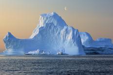 Full Moon over an Iceberg at Dusk, Saqqaq, Disko Bay, Greenland, September 2009-Jensen-Photographic Print