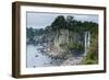 Jeongbang Pokpo Waterfall, Island of Jejudo, UNESCO World Heritage Site, South Korea, Asia-Michael-Framed Photographic Print