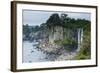 Jeongbang Pokpo Waterfall, Island of Jejudo, UNESCO World Heritage Site, South Korea, Asia-Michael-Framed Photographic Print