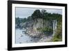 Jeongbang Pokpo Waterfall, Island of Jejudo, UNESCO World Heritage Site, South Korea, Asia-Michael-Framed Photographic Print