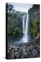 Jeongbang Pokpo Waterfall, Island of Jejudo, UNESCO World Heritage Site, South Korea, Asia-Michael-Stretched Canvas