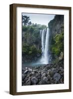 Jeongbang Pokpo Waterfall, Island of Jejudo, UNESCO World Heritage Site, South Korea, Asia-Michael-Framed Photographic Print