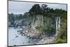 Jeongbang Pokpo Waterfall, Island of Jejudo, UNESCO World Heritage Site, South Korea, Asia-Michael-Mounted Photographic Print