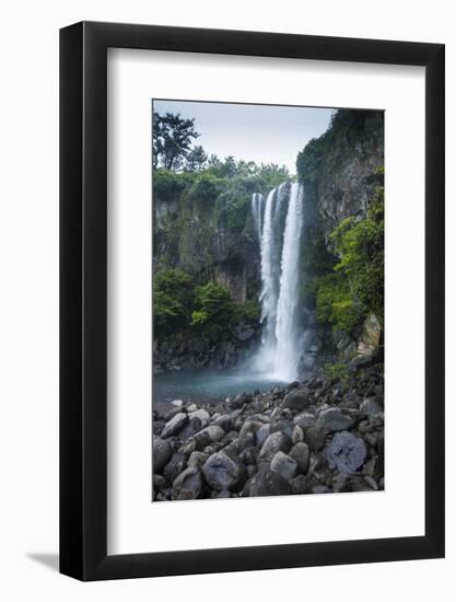 Jeongbang Pokpo Waterfall, Island of Jejudo, UNESCO World Heritage Site, South Korea, Asia-Michael-Framed Photographic Print