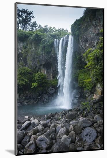 Jeongbang Pokpo Waterfall, Island of Jejudo, UNESCO World Heritage Site, South Korea, Asia-Michael-Mounted Photographic Print