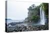 Jeongbang Pompom Waterfall, Jejudo Island, South Korea-Michael Runkel-Stretched Canvas