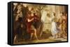 Jepthah Greeted by His Daughter-Erasmus Quellinus-Framed Stretched Canvas