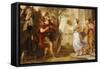 Jepthah Greeted by His Daughter-Erasmus Quellinus-Framed Stretched Canvas