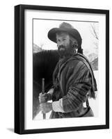 JEREMIAH JOHNSON, 1972 directed by SYNEY POLLACK Robert Redford (b/w photo)-null-Framed Photo