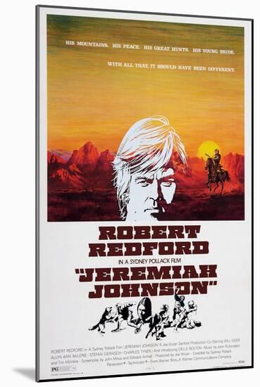 Jeremiah Johnson, Top: Robert Redford, 1972-null-Mounted Art Print