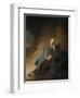 Jeremiah Lamenting the Destruction of Jerusalem-Rembrandt van Rijn-Framed Giclee Print