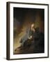 Jeremiah Lamenting the Destruction of Jerusalem-Rembrandt van Rijn-Framed Giclee Print