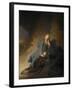 Jeremiah Lamenting the Destruction of Jerusalem-Rembrandt van Rijn-Framed Giclee Print