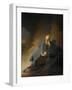 Jeremiah Lamenting the Destruction of Jerusalem-Rembrandt van Rijn-Framed Giclee Print