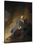 Jeremiah Lamenting the Destruction of Jerusalem-Rembrandt van Rijn-Stretched Canvas