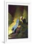Jeremiah Mourning over the Destruction of Jerusalem-Rembrandt van Rijn-Framed Art Print