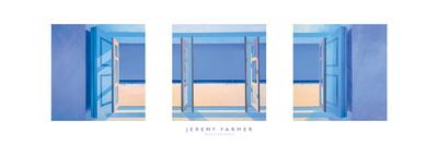 Sunlit Shutters-Jeremy Farmer-Stretched Canvas