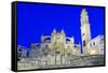 Jerez de la Frontera Cathedral at night, Jerez de la Frontera, Cadiz province, Andalucia, Spain, Eu-Stuart Black-Framed Stretched Canvas