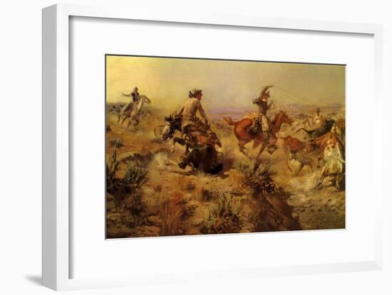 Jerked Down, 1907-Charles Marion Russell-Framed Giclee Print