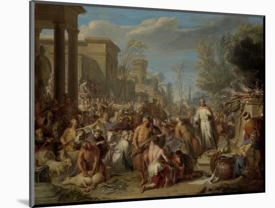 Jeroboam Sacrificing to the Idols-Jacques Ignatius De Roore-Mounted Art Print