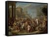 Jeroboam Sacrificing to the Idols-Jacques Ignatius De Roore-Framed Stretched Canvas