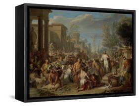 Jeroboam Sacrificing to the Idols-Jacques Ignatius De Roore-Framed Stretched Canvas