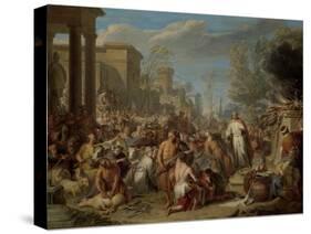Jeroboam Sacrificing to the Idols-Jacques Ignatius De Roore-Stretched Canvas