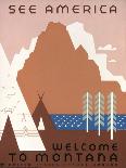 See America Welcome to Montana-Jerome Henry Rothstein-Mounted Giclee Print