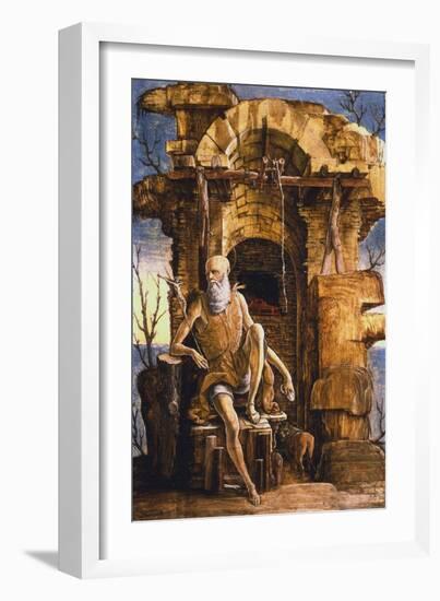 Jerome in the Desert, Late 15th Century-Ercole de' Roberti-Framed Giclee Print