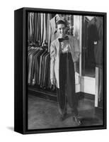 Jerome Mendelson Modeling the New Fashion, a Zoot Suit-Marie Hansen-Framed Stretched Canvas