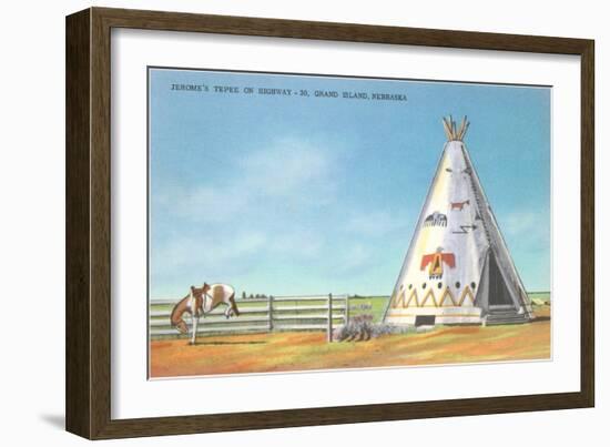 Jerome's Tepee, Grand Island, Nebraska-null-Framed Art Print