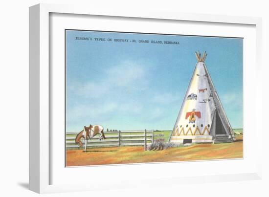 Jerome's Tepee, Grand Island, Nebraska-null-Framed Art Print