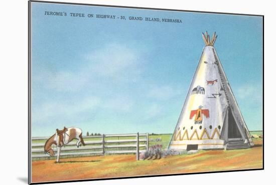 Jerome's Tepee, Grand Island, Nebraska-null-Mounted Art Print