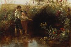 Duck Hunting, 1867 (Oil on Canvas)-Jerome Thompson-Framed Stretched Canvas