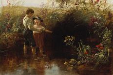Duck Hunting, 1867 (Oil on Canvas)-Jerome Thompson-Framed Stretched Canvas