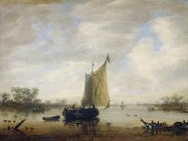 View of a River-Jeronymus van Diest II-Stretched Canvas