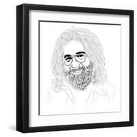 Jerry Garcia-Logan Huxley-Framed Art Print