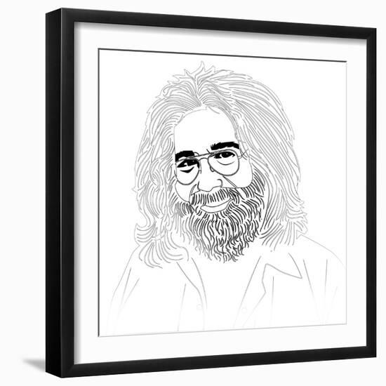 Jerry Garcia-Logan Huxley-Framed Art Print