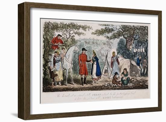 Jerry Having His Hand Read by a Gypsy, C1828-Isaac Robert Cruikshank-Framed Giclee Print