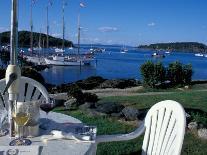 Restaurant at the Bar Harbor Inn and View of the Porcupine Islands, Maine, USA-Jerry & Marcy Monkman-Photographic Print