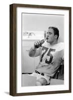 Jerry Mays of Kansas City Chiefs During Halftime, Superbowl I, Los Angeles, CA, January 15, 1967-Bill Ray-Framed Photographic Print