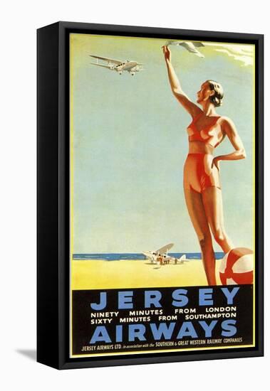 Jersey Airways Great Britain-null-Framed Stretched Canvas