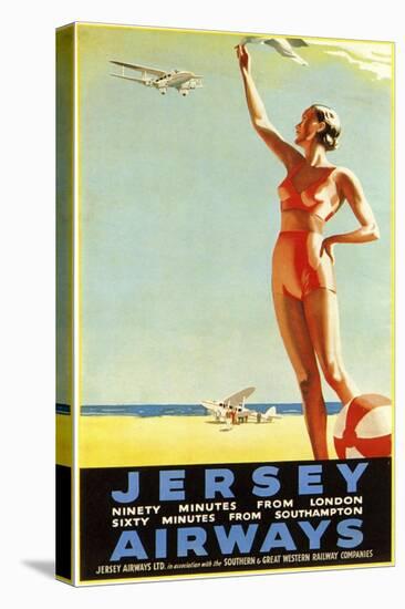 Jersey Airways Great Britain-null-Stretched Canvas