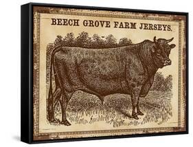 Jersey Bull-null-Framed Stretched Canvas