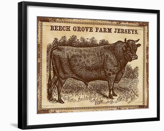 Jersey Bull-null-Framed Giclee Print