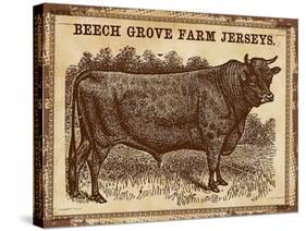 Jersey Bull-null-Stretched Canvas